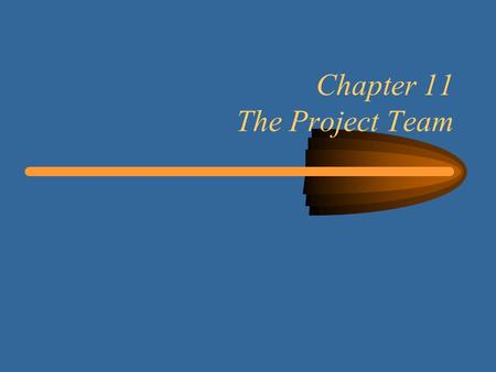 Chapter 11 The Project Team