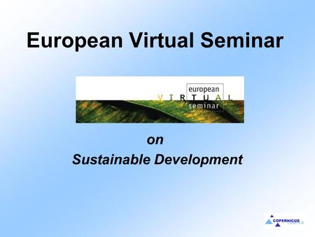 European Virtual Seminar on Sustainable Development.