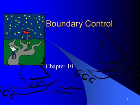 1 Boundary Control Chapter 10. 2 Materi: Boundary controls:  Cryptographic controls  Access controls  Personal identification numbers  Digital signatures.