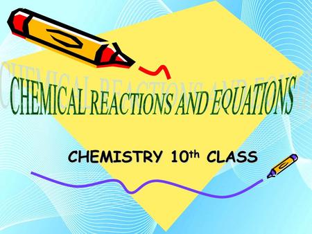 CHEMISTRY 10 th CLASS. INTRODUCTION We commonly observe many chemical reactions in our surroundings but we rarely notice them. We are so much used to.