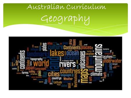 Australian Curriculum Geography