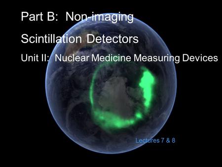 Scintillation Detectors