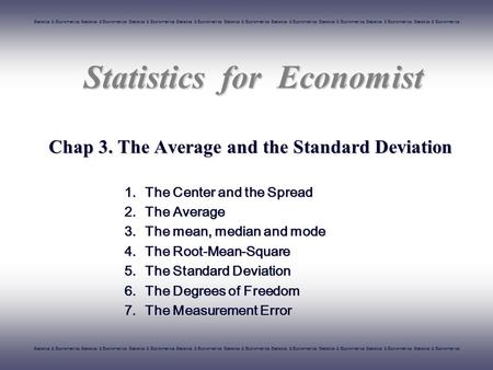 Statistics & Econometrics Statistics & Econometrics Statistics & Econometrics Statistics & Econometrics Statistics & Econometrics Statistics & Econometrics.