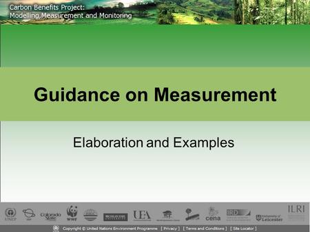 Guidance on Measurement Elaboration and Examples.