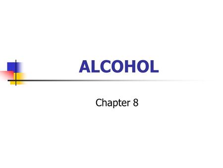 ALCOHOL Chapter 8. PRODUCTION OF ALCOHOL Anaerobic condition CO 2 Glucose Pyruvate Acetaldehyde Fermentation of yeast Fermentation of yeast.