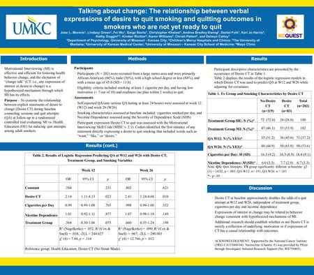 Motivational Interviewing (MI) is effective and efficient for fostering health behavior change, and the elicitation of “change talk” (CT: i.e., any expression.