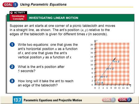 Using Parametric Equations