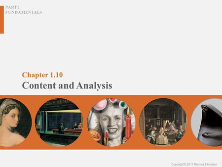 Introduction The artist uses a visual language to communicate ideas, beliefs, emotions, and opinions Content: Subject Analysis: Finding meaning Imitation.