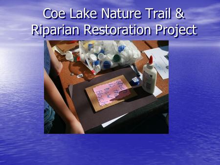 Coe Lake Nature Trail & Riparian Restoration Project.