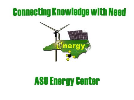 ASU Energy Center. Public Attitudes Toward Wind Energy in Western North Carolina A Presentation to the 2002 NC Wind Summit December 9, 2002 Appalachian.