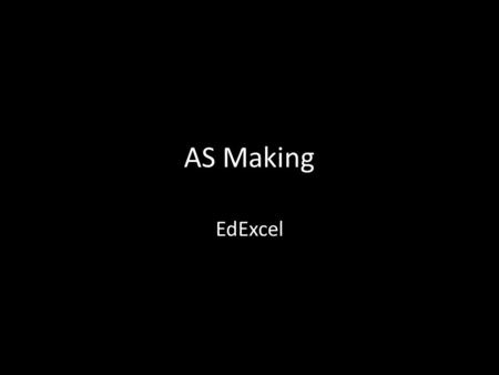 AS Making EdExcel. Page 1 Design Briefs – 1 for each project you have done this year. Example Design Brief (put the title of the product here) I am going.