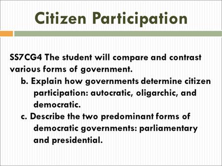 Citizen Participation