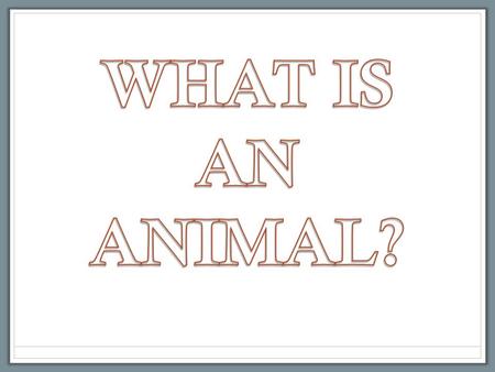 Two distinct groups of animals: Invertebrates – animals without backbones Vertebrates – animals with backbones. Animals within each group share similar.