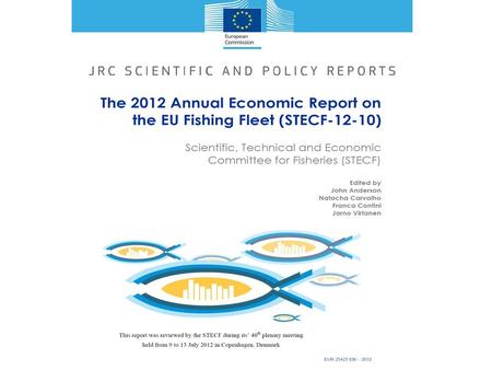 Report production process 1.DCF fleet economic data call issued by JRC: Early February 2012 – 1 month deadline 2.1 st draft of report, data focus: STECF.