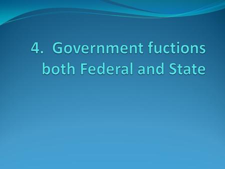 Taxing Power—Concurrent Power Power to Tax Art. I, Section 8, Clause 1—“To lay and collect taxes… Congress has “the power of the purse”—Art. I, Sec. 9,