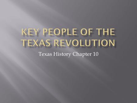 Texas History Chapter 10.  Commander of the regular and volunteer army  Sent someone to check that San Antonio was worth keeping.