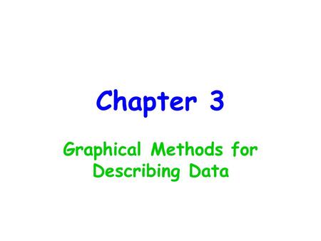 Graphical Methods for Describing Data