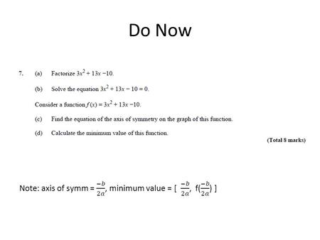 Do Now. Chapter 5 Section E and F Vocabulary Relative frequency- frequency expressed as a fraction of the total frequency Cumulative frequency- sum of.