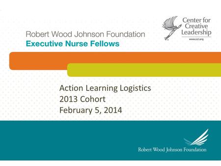 Action Learning Logistics 2013 Cohort February 5, 2014.