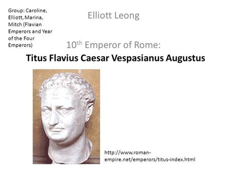 Titus Flavius Caesar Vespasianus Augustus