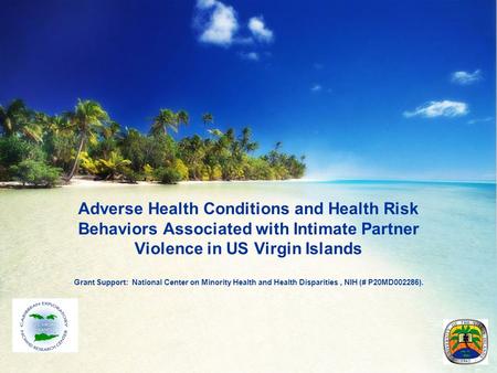 Adverse Health Conditions and Health Risk Behaviors Associated with Intimate Partner Violence in US Virgin Islands Grant Support: National Center on Minority.