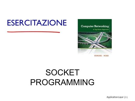 Application Layer 2-1 ESERCITAZIONE SOCKET PROGRAMMING.