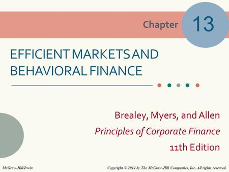 Efficient Markets and behavioral finance