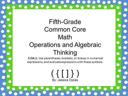 Operations and Algebraic Thinking