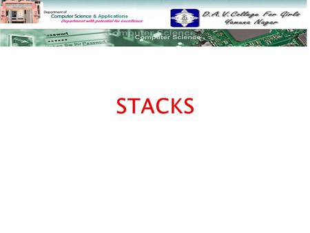  STACK STACK  BASIC STACK OPERATIONS BASIC STACK OPERATIONS  PUSH ALGORITHM PUSH ALGORITHM  POP ALGORITHM POP ALGORITHM  EVALUATING A POSTFIX EXPRESSION.