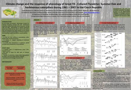 Climate change and the response of phenology of Great Tit, Collared Flycatcher, Summer Oak and herbivorous caterpillars during 1961 – 2007 in the Czech.