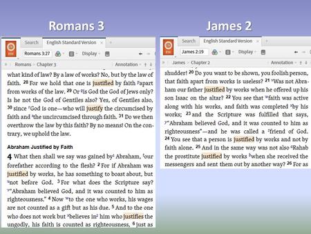 Romans 3 James 2. Apparent Contradiction? God’s Perfection.