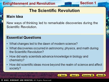 The Scientific Revolution