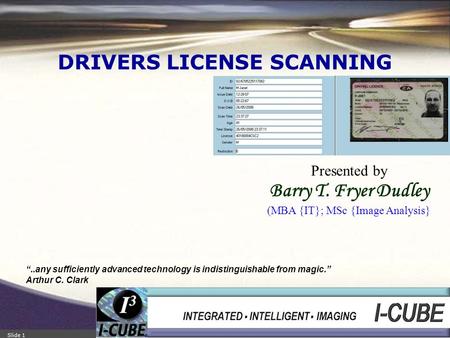 DRIVERS LICENSE SCANNING