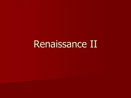 Renaissance II. The Printing Press Gutenberg Gutenberg 1455 1455 Why is this so important? Why is this so important?