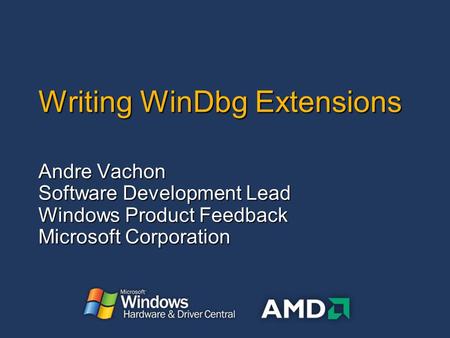 Writing WinDbg Extensions