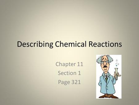 Describing Chemical Reactions