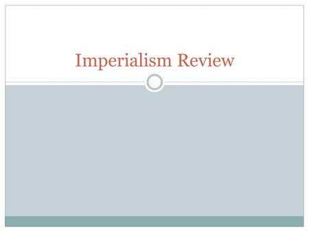 Imperialism Review.