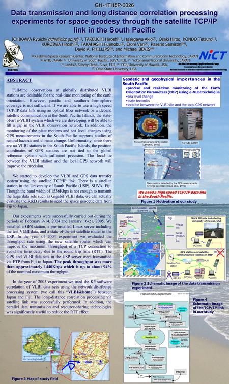 Radio Astronomy Applications Group Kashima Space Research Center National Institute of Information and Communications Technology EGU2005 GI1-1TH5P-0026.