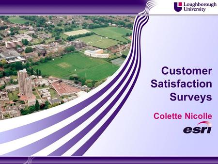 Customer Satisfaction Surveys Colette Nicolle. 2 Overview  Overall response rate and suggestions  Process of analysis and reporting  Investigating.