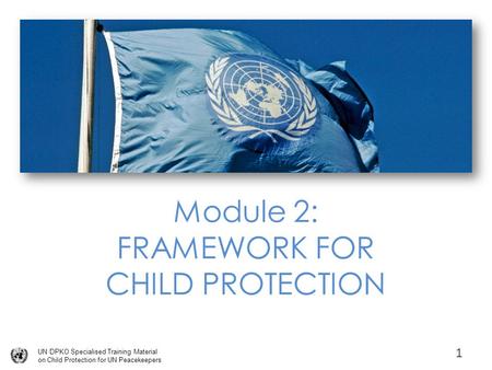 Module 2: FRAMEWORK FOR CHILD PROTECTION