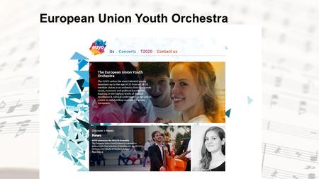 European Union Youth Orchestra. Summer Concerts 2015.