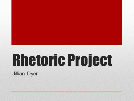 Rhetoric Project Jillian Dyer. Exigence Keith Grant-Davie has come up with the idea that exigence is made up of three questions. What is the discourse.