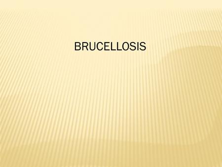 BRUCELLOSIS. Brucellosis is also known as Bang’s Disease. Brucellosis is known as a contagious abortion disease in animals. In humans, the disease is.