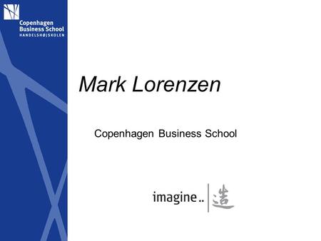 Mark Lorenzen Copenhagen Business School. Copyright-based industries constitute 11% of Danish firms and employment, 16% of turnover, 17% of value creation.