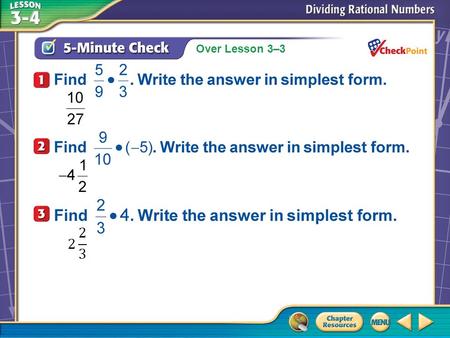 Over Lesson 3–3 A.A B.B C.C D.D 5-Minute Check 1.