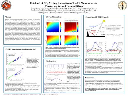  Assuming only absorbing trace gas abundance and AOD are retrieved, using CO 2 absorption band alone provides a DOF ~ 1.1, which is not enough to determine.