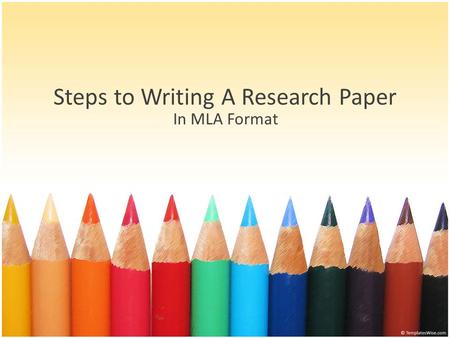 Steps to Writing A Research Paper In MLA Format. Writing a Research Paper The key to writing a good research paper or documented essay is to leave yourself.