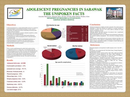 Adolescent pregnancies is a major public health concern. It is a period of profound biological, social and physical change. It is also a time of vulnerability.