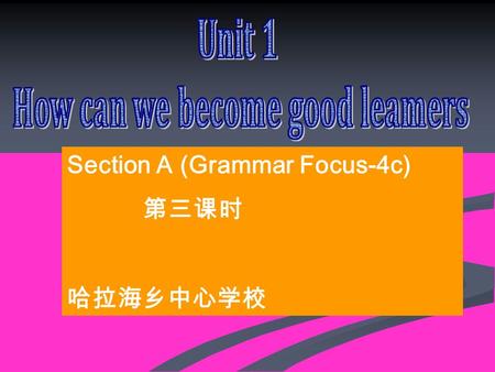 Section A (Grammar Focus-4c) 第三课时 哈拉海乡中心学校. 1. 写出本课中 how 引导的特殊疑问句。 ____________________________________________________________________ How ________ ，有它引导的.