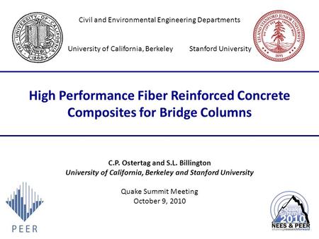 Civil and Environmental Engineering Departments